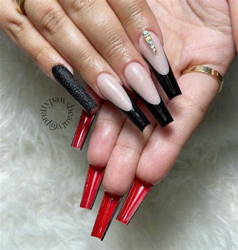 louboutin red bottom nails.